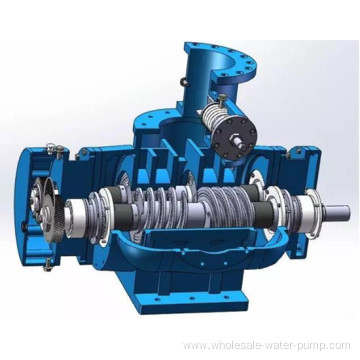 Three screw type transport pump